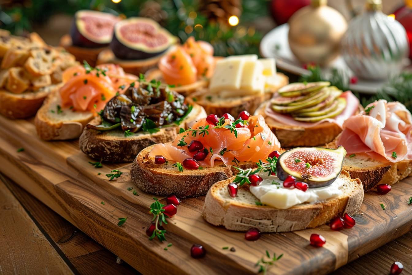 Recettes de toasts festifs pour Noël : 10 idées gourmandes et faciles à préparer pour votre réveillon