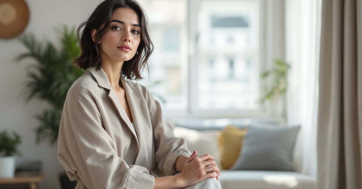 Robe femme élégante portée lors d'une occasion spéciale, style moderne et raffiné