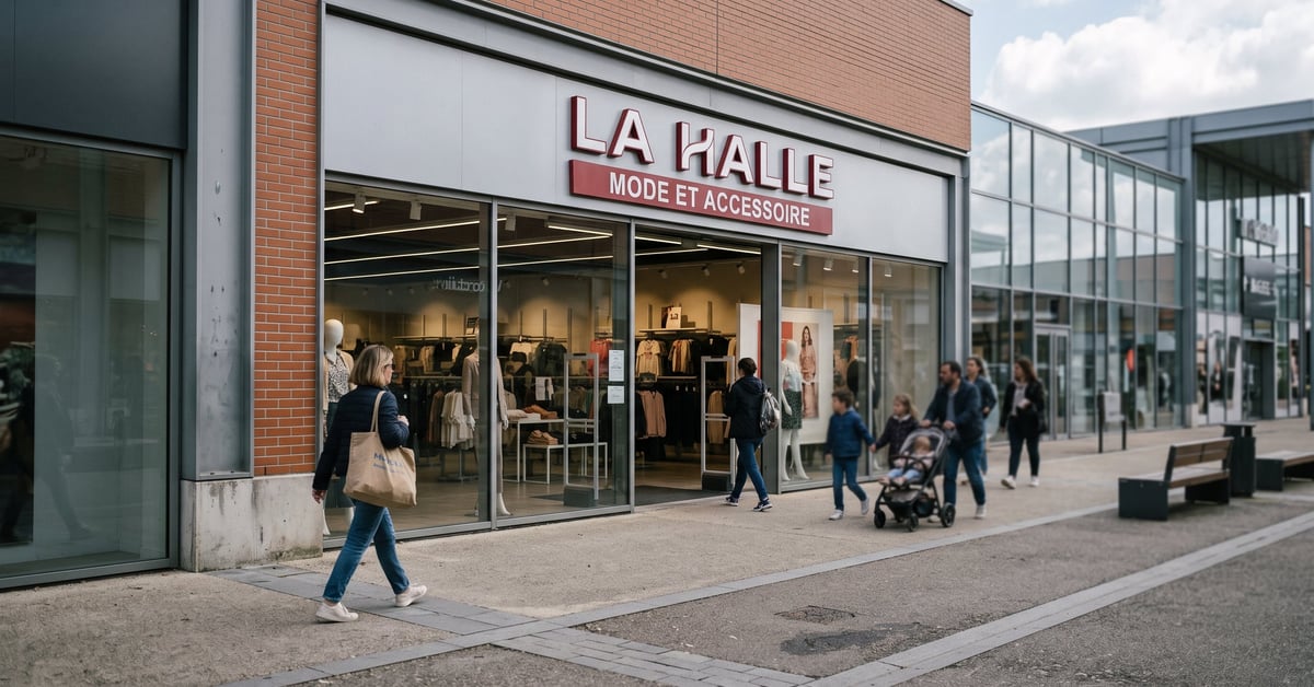 La Halle mode et accessoires : devanture et collections de l'enseigne française de prêt-à-porter